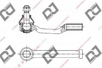DJ PARTS de1072 -  Наконечник поперечной рулевой тяги